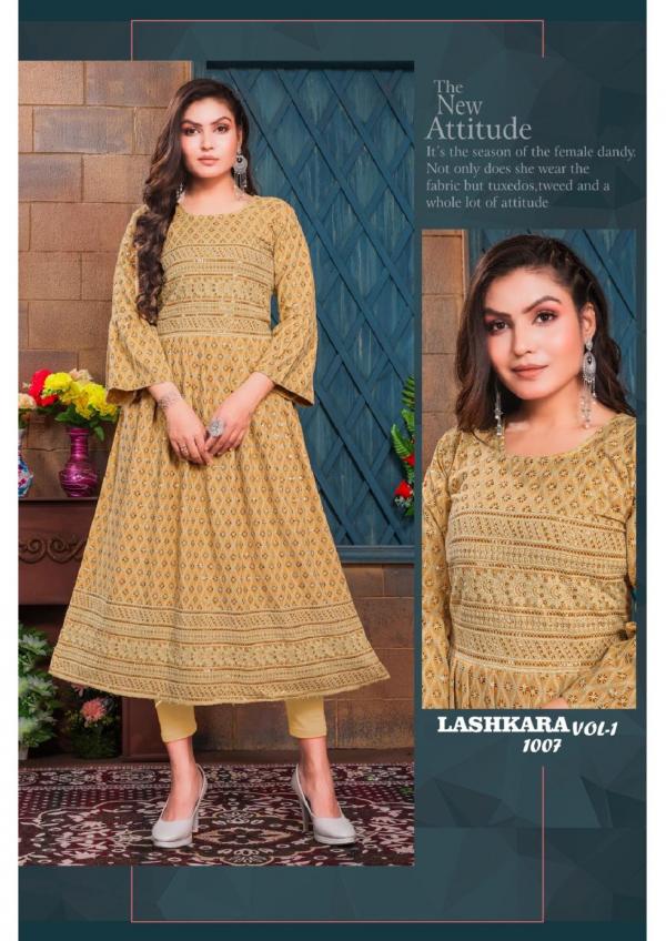 Beauty Lashkara Vol 1 Rayon Exclusive Designer Kurti Collection